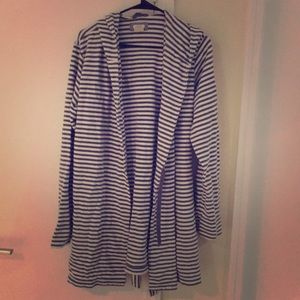 EUC Sz L American Eagle Striped Cotton Robe